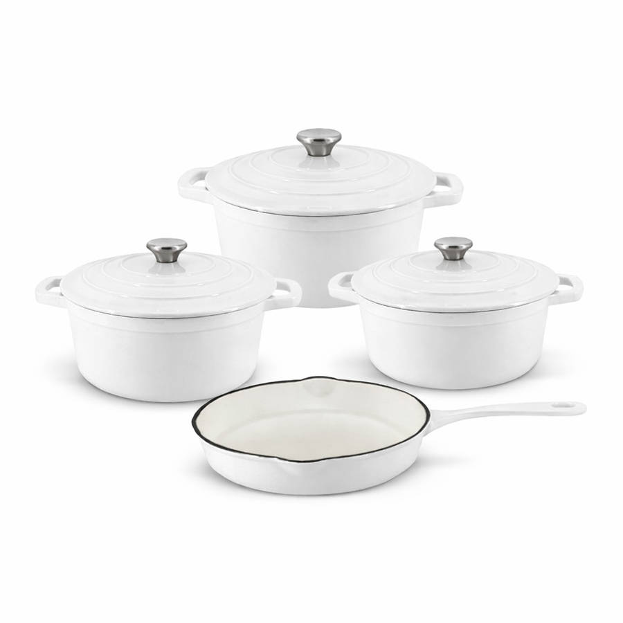 Royal Enamelled Cast Iron Cookware set, 7pc