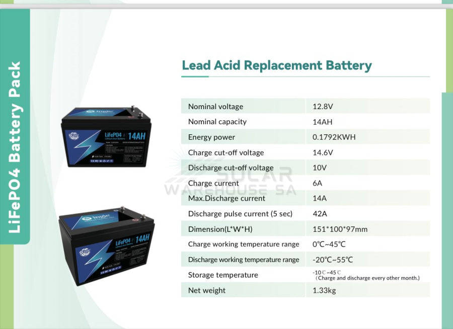 12.8v 14ah Ingle Lithium Battery