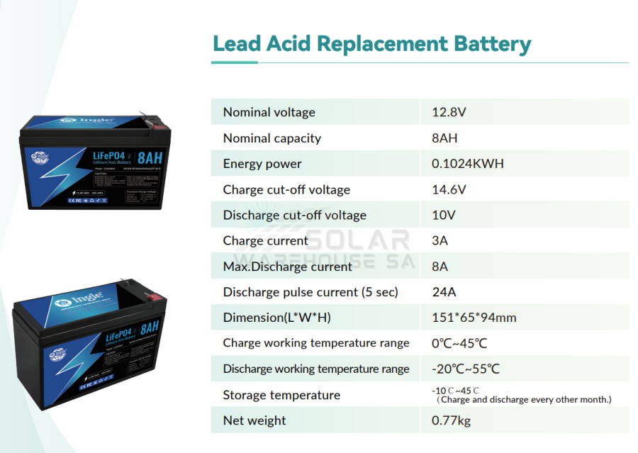 12.8v 8ah Ingle Lithium Battery