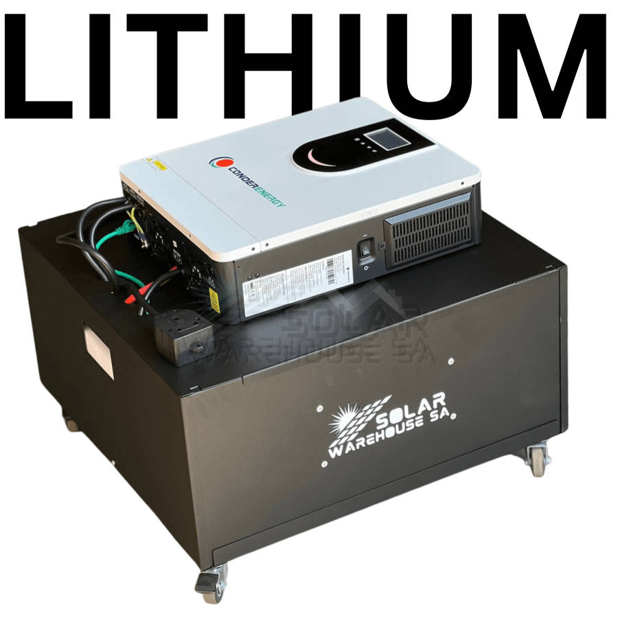 3500VA / 3500W Solar Ready Hybrid Inverter Trolley + 2.71 kWh A-Grade Lithium Battery