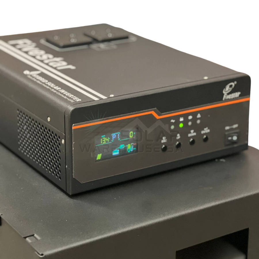 Fivestar 1200w 12v Hybrid Ups Solar Ready Inverter Trolley 100Ah Lithium Battery