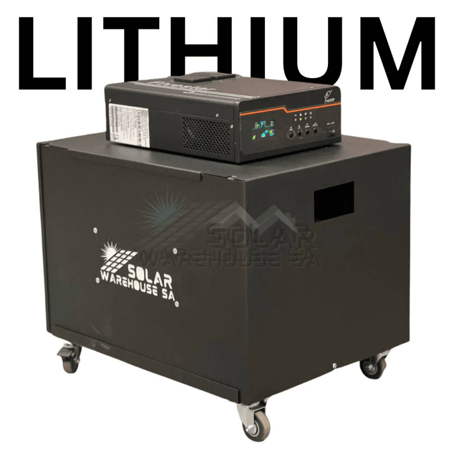 Fivestar 1200w 12v Hybrid Ups Solar Ready Inverter Trolley 100Ah Lithium Battery