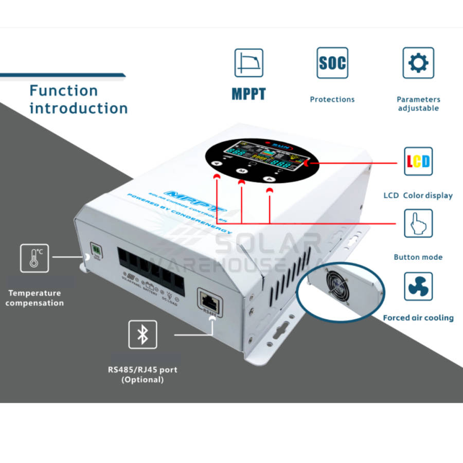 MPPT 12/24/36/48V DC 40A Solar Charge Controller Sun Solar MPK3-4048-40A