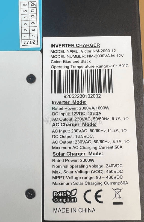 Sun Solar 2KVA MPPT Pure Sine Wave Load Shedding Combo Watt 1.28KWh Lithium Battery Combo