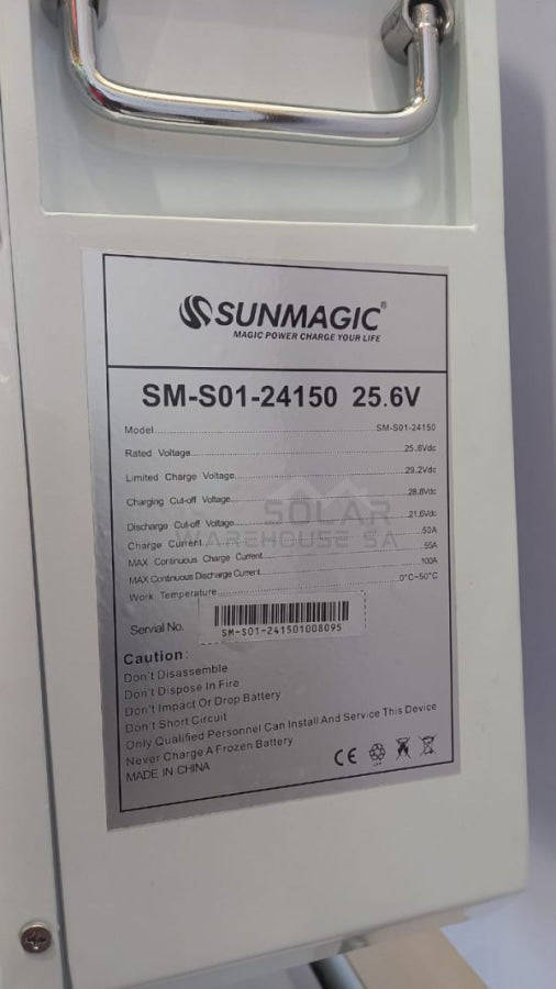 Sunmagic 25.6V 150AH 3.84Kwh Lithium Battery LiFePO4