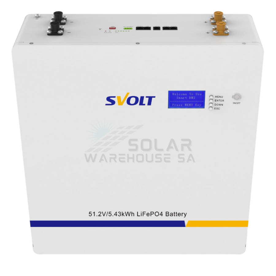 SVOLT 51.2V 106Ah 5.43 kWh A-Grade Wall Mount Lithium Battery (Square)
