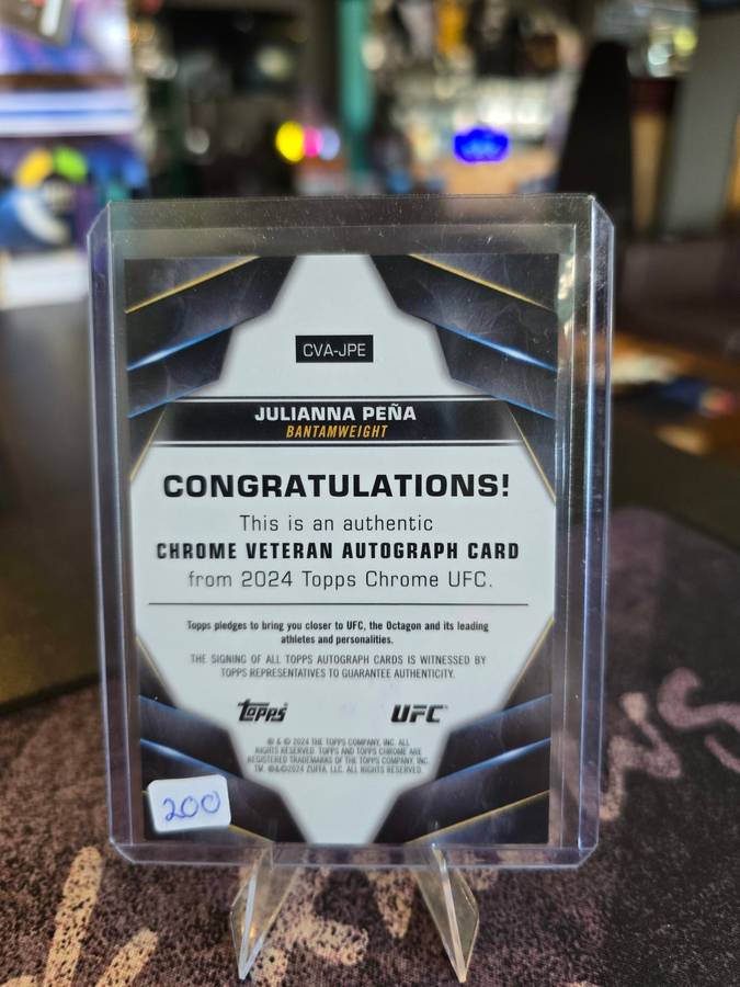 Topps Chrome UFC 2024 - Julianna Pena CVA-JPE - Veteran Auto