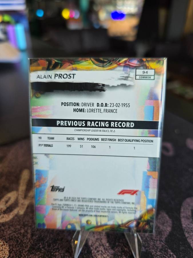 Topps Finest 2024 Formula 1 - Alain Prost - Common (94)