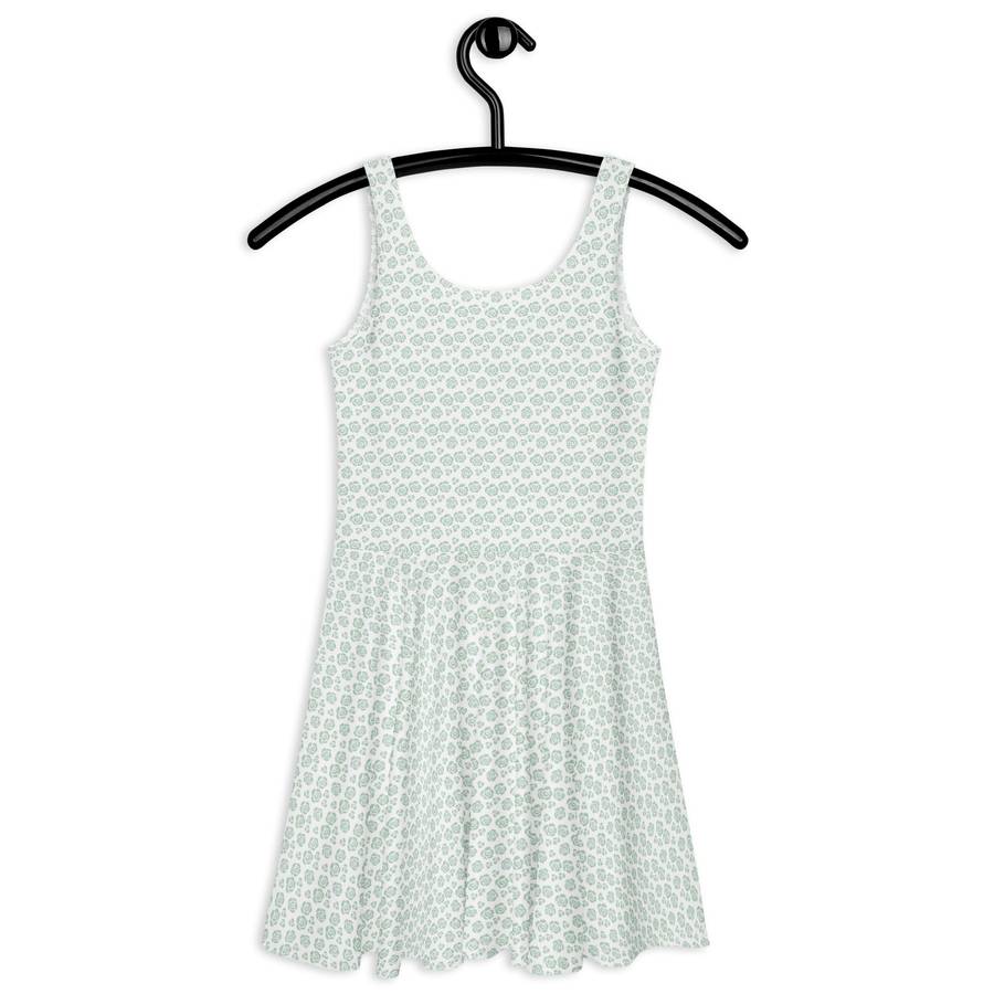 White Floral Skater Dress