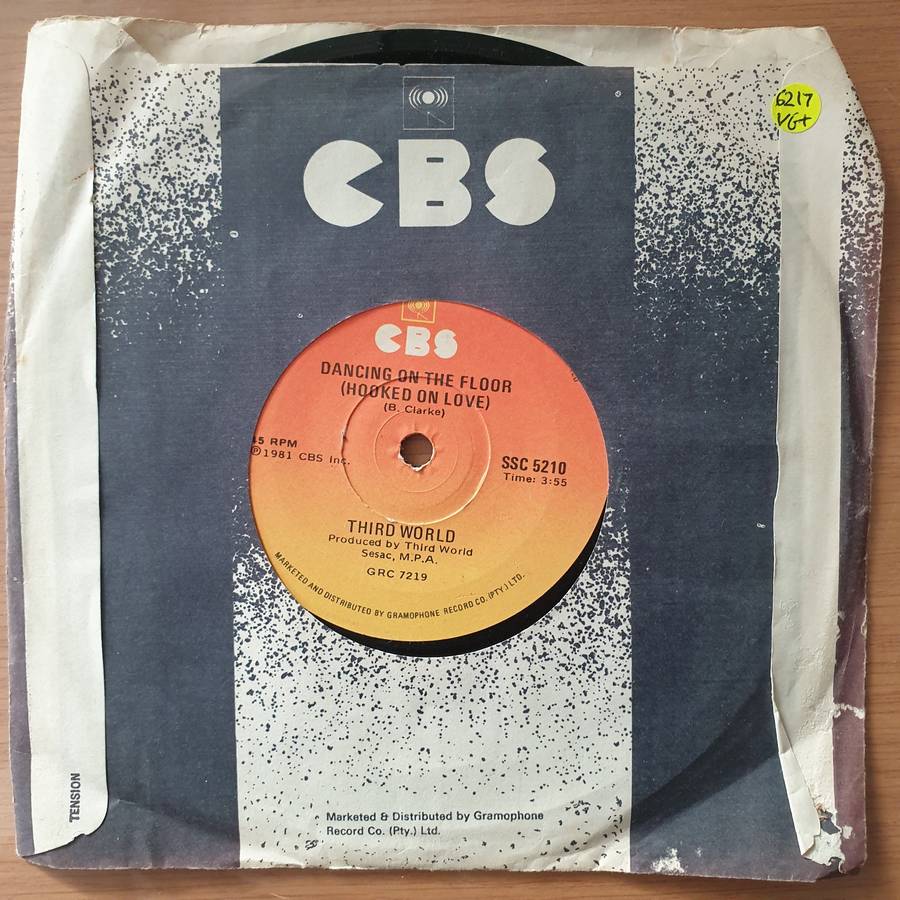 Third World  Dancing On The Floor (Hooked On Love) - Vinyl 7" Record - Very-Good+ Quality (VG+...