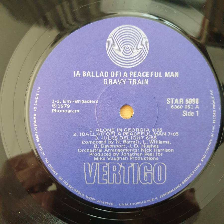 Gravy Train  (A Ballad Of) A Peaceful Man - Vinyl LP Record  (VG)