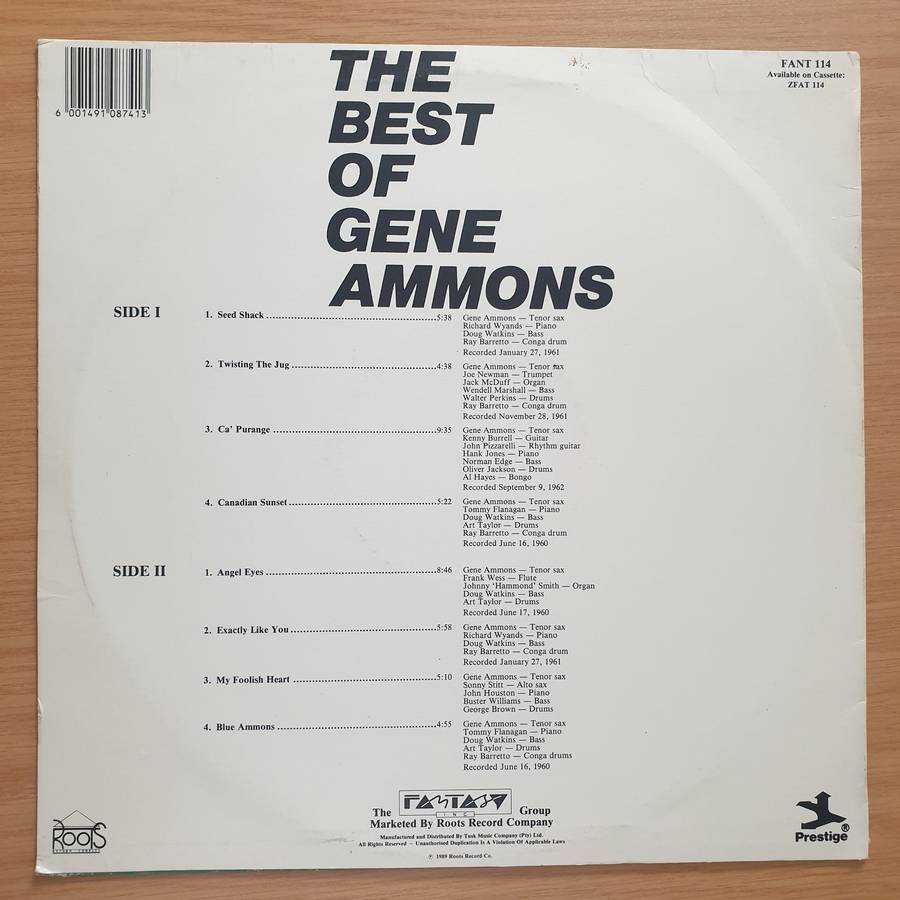 Gene Ammons - The Best of - Vinyl LP Record (VG+)