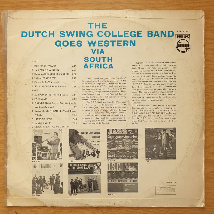 Dutch Swing College Band Goes Western Via South Africa  - Vinyl LP Record - Very-Good- Quality (V...