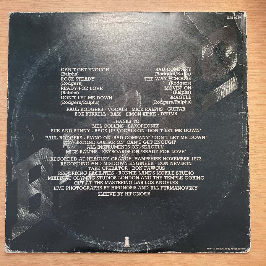 Bad Company  Bad Co  - Vinyl LP Record - Very-Good Quality (VG)  (verry)