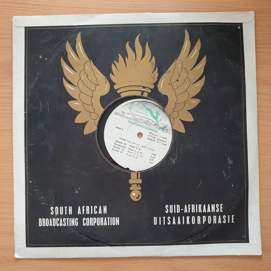 SABC Transcription Service - Transkripsiediens - NG Kerk Natal - Various Psalms - Vinyl LP Record...