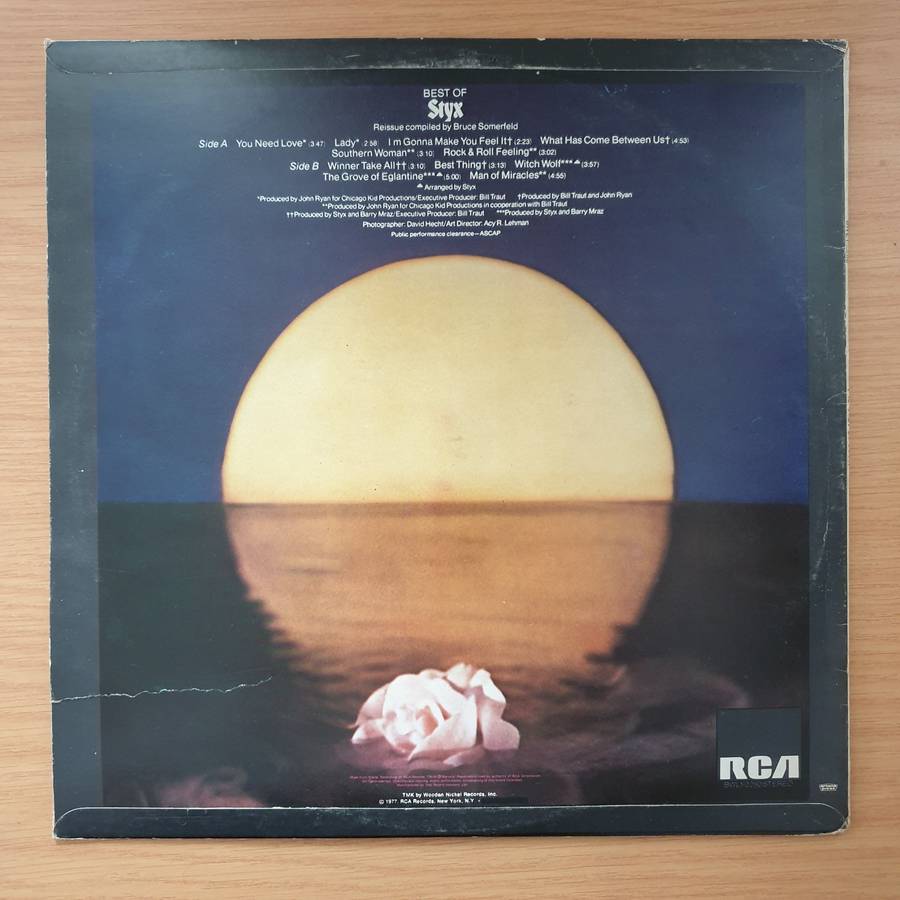 Styx  Best Of Styx -  Vinyl LP Record - Very-Good+ Quality (VG+)