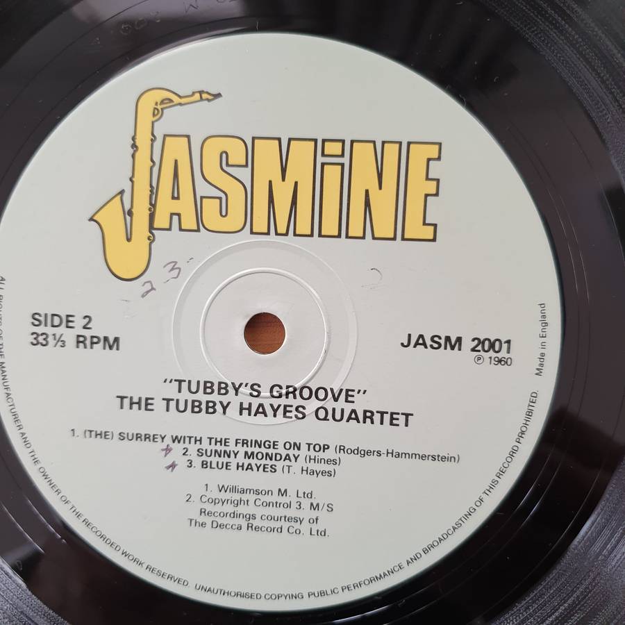Tubby Hayes Quartet  Tubby's Groove -  Vinyl LP Record - Very-Good+ Quality (VG+)