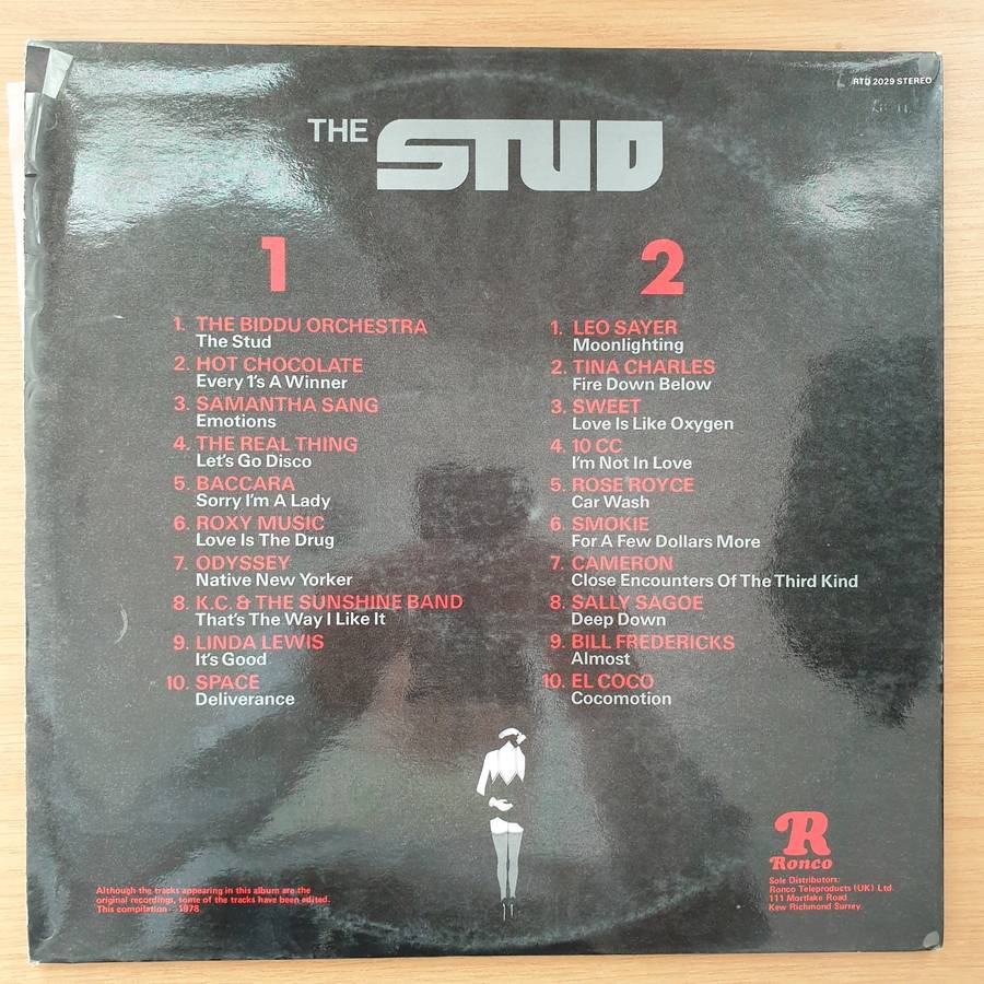 The Stud - 20 Smash Hits from The Original Movie Soundtrack  - Vinyl LP Record - Very-Good Qualit...