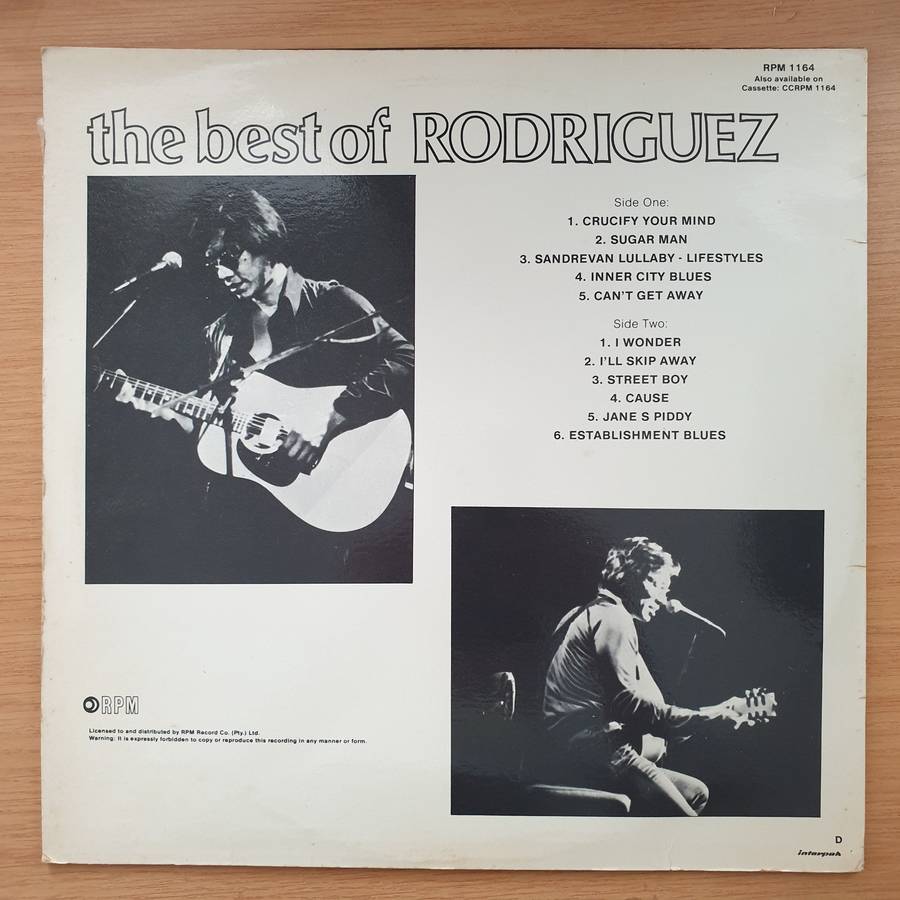 Rodriguez  The Best of Rodriguez - Vinyl LP Record - Very-Good+ (VG+)