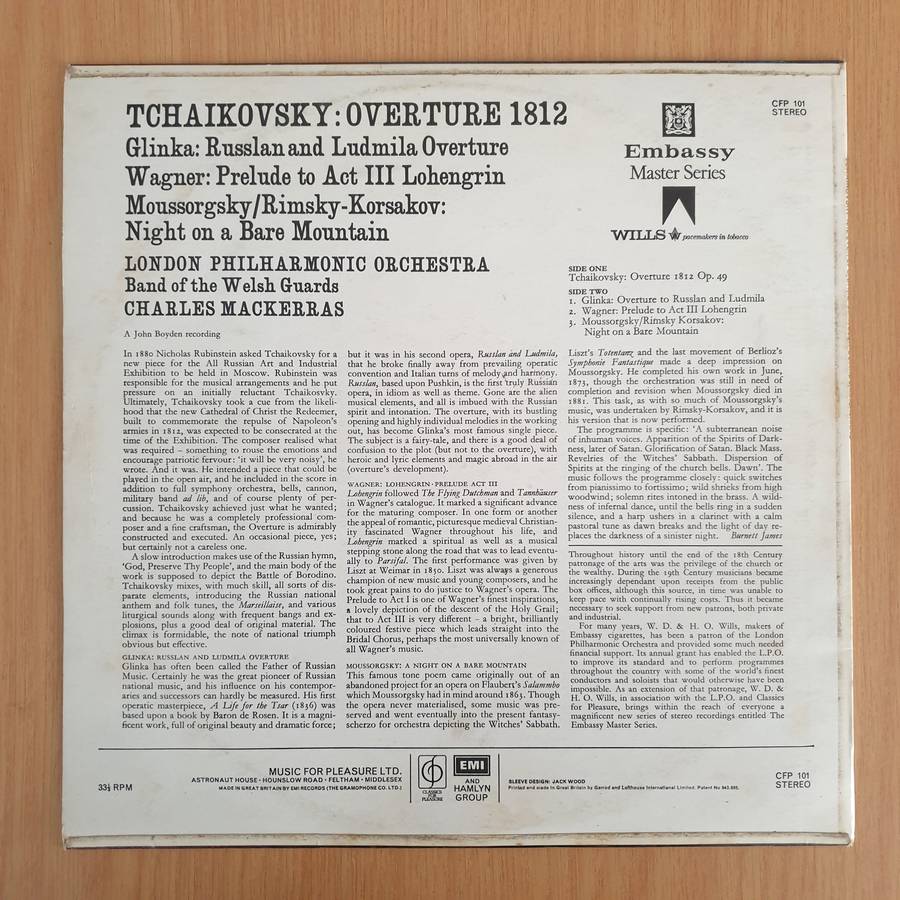 1812 Overture / Russlan And Ludmila Overture / Lohengrin Prelude To Act 3 / Night On A Bare Mount...