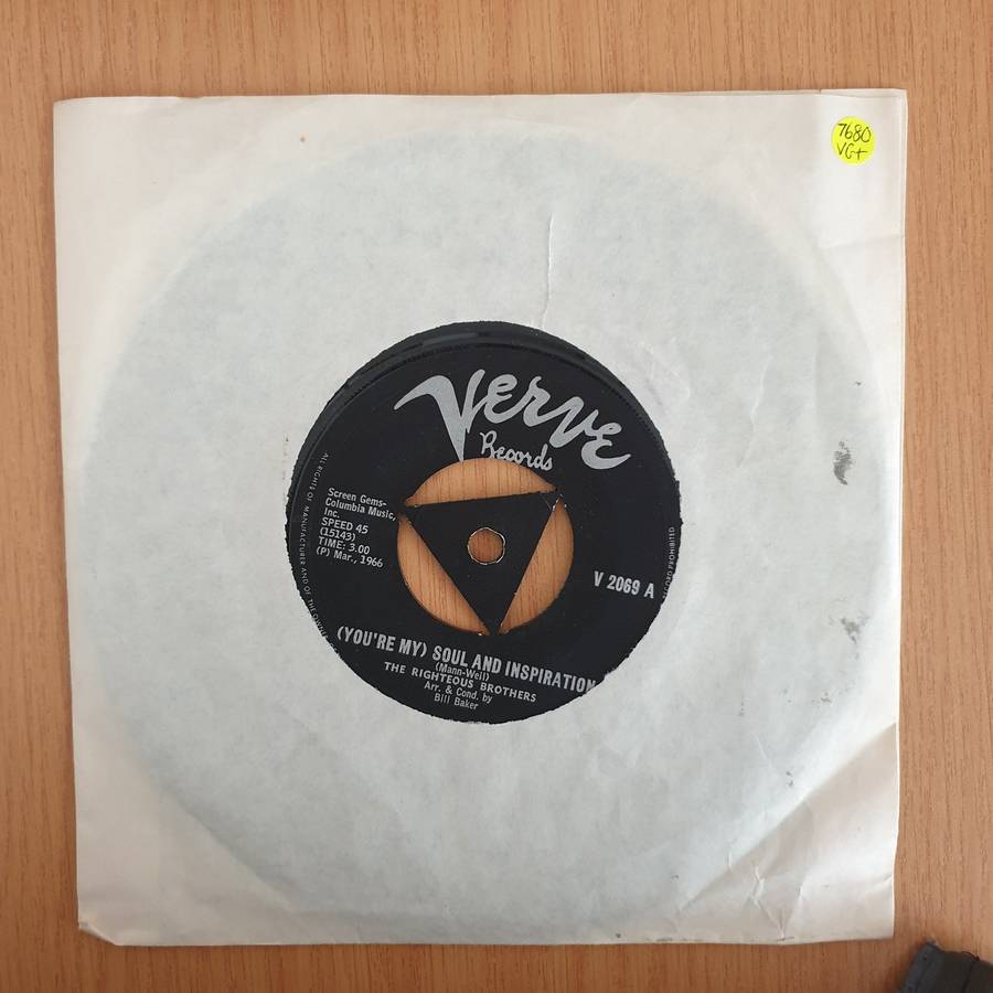 The Righteous Brothers  (You're My) Soul And Inspiration / B Side Blues - 7" Record - Very-Goo...
