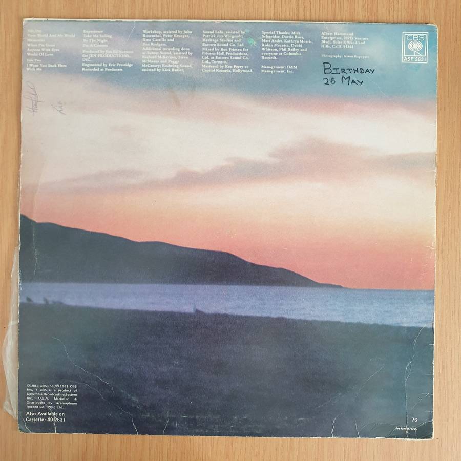 Albert Hammond  Your World And My World - Vinyl LP Record - Very-Good+ Quality (VG+) (verygood...