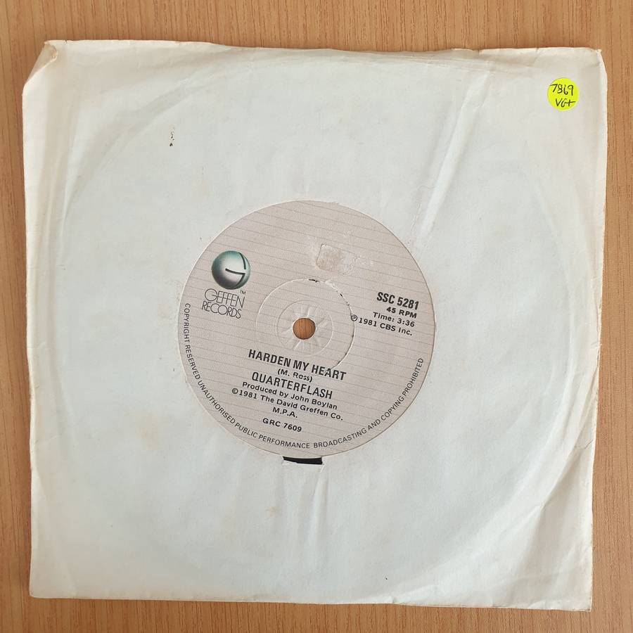 Quarterflash  Harden My Heart - 7" Vinyl Record  (VG+) (DLB)