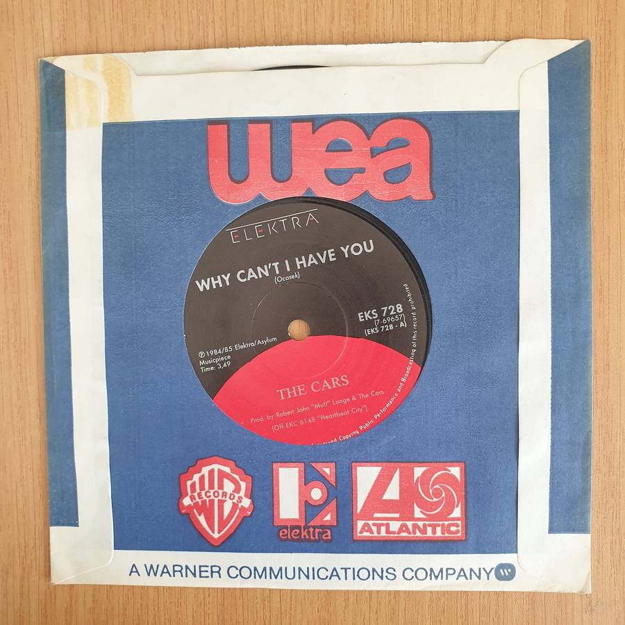 The Cars  Why Can't I Have You - Vinyl 7 Record  (VG+) (Aryeh)