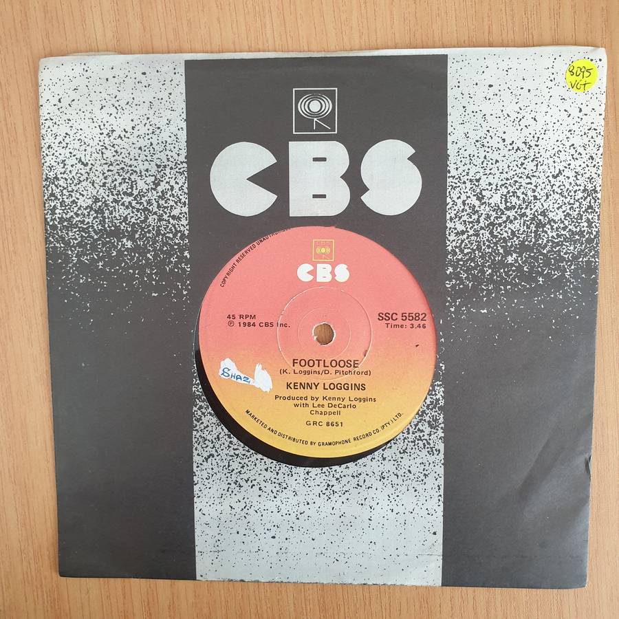 Kenny Loggins  Footloose - Vinyl 7 Record  (VG+) (Aryeh)