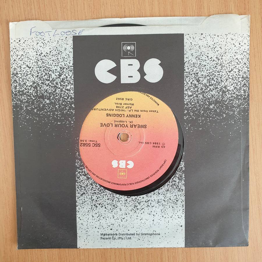 Kenny Loggins  Footloose - Vinyl 7 Record  (VG+) (Aryeh)
