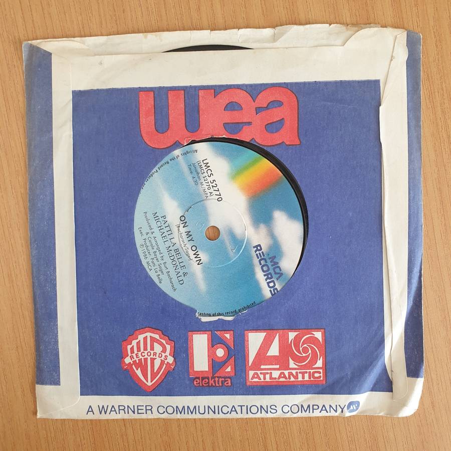 Patti LaBelle And Michael McDonald  On My Own - Vinyl 7 Record  (VG+) (Aryeh)