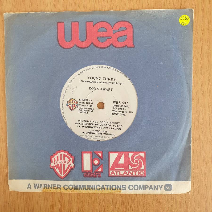 Rod Stewart  Young Turks - Vinyl 7 Record  (VG+) (Aryeh)
