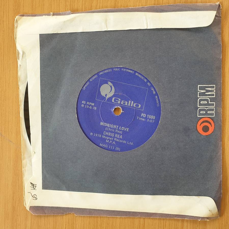 Chris Rea  Fool (If You Think It's Over) - Vinyl 7 Record  (VG+) (Aryeh)