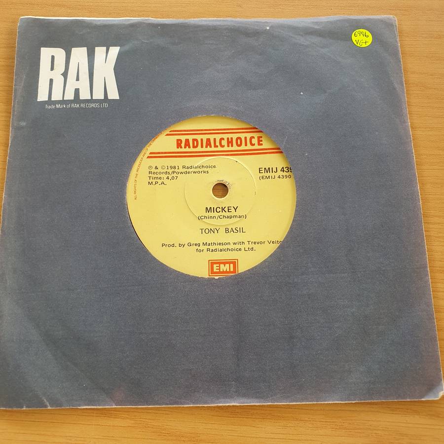 Toni Basil  Mickey  - Vinyl 7" Record  (VG+)