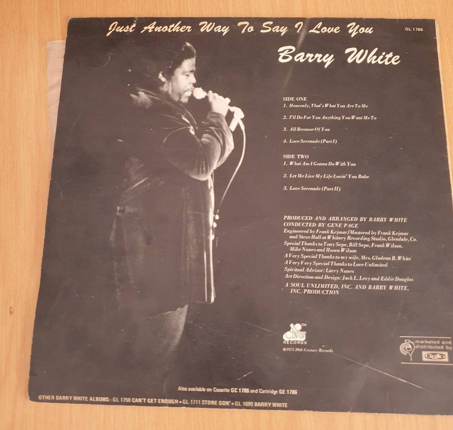 Barry White  Just Another Way To Say I Love You   Vinyl LP Record  (VG-)