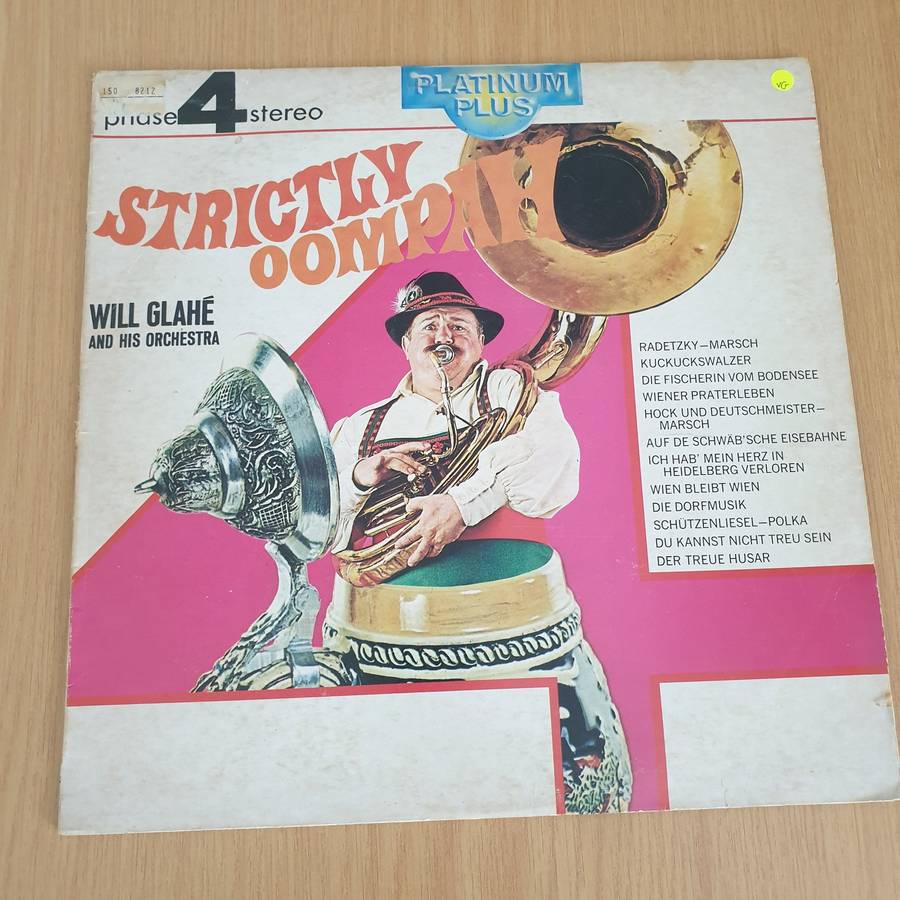 Will Glahe And His Orchestra  Strictly Oompah - Vinyl LP Record (VG)