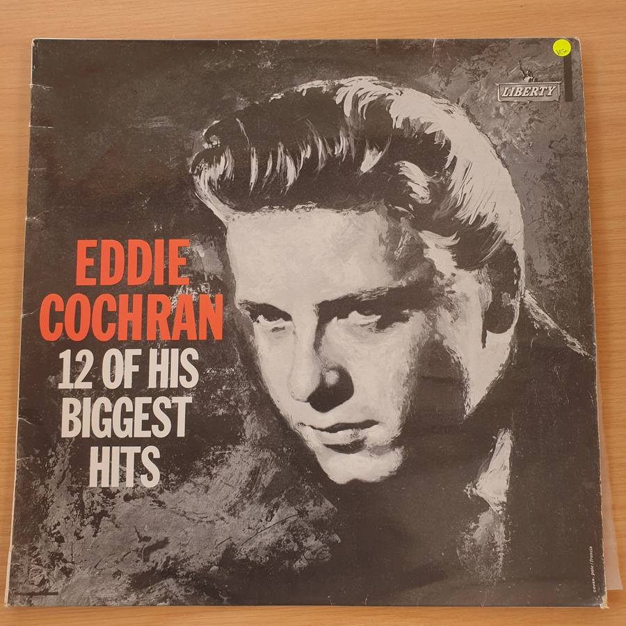 Eddie Cochran  12 of His Biggest Hits - Vinyl LP Record  (VG+)
