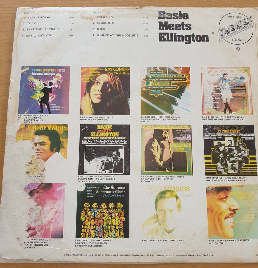 Count Basie And Duke Ellington  Basie Meets Ellington  Vinyl LP Record  (VG+)