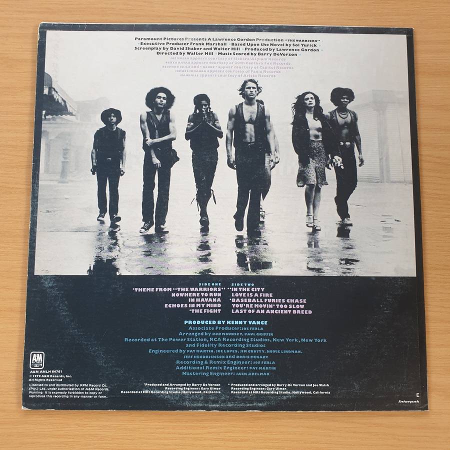 The Warriors (The Original Motion Picture Soundtrack) - Vinyl LP Record  (VG+)