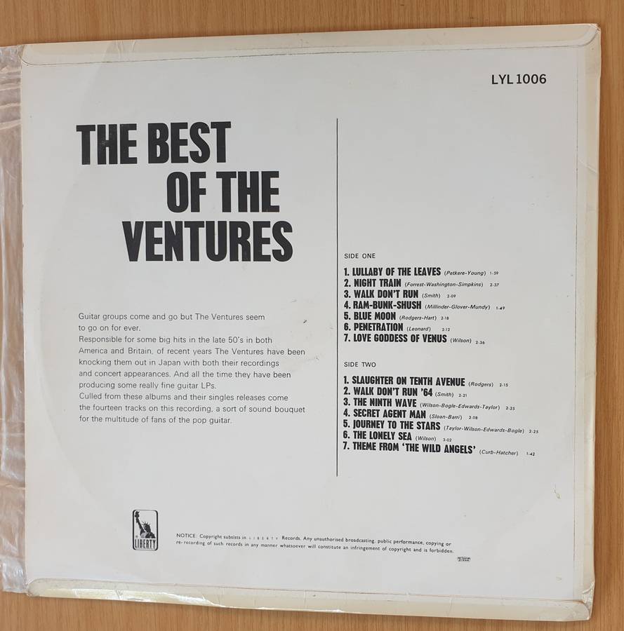 The Ventures  The Best Of The Ventures - Vinyl LP Record (VG+)