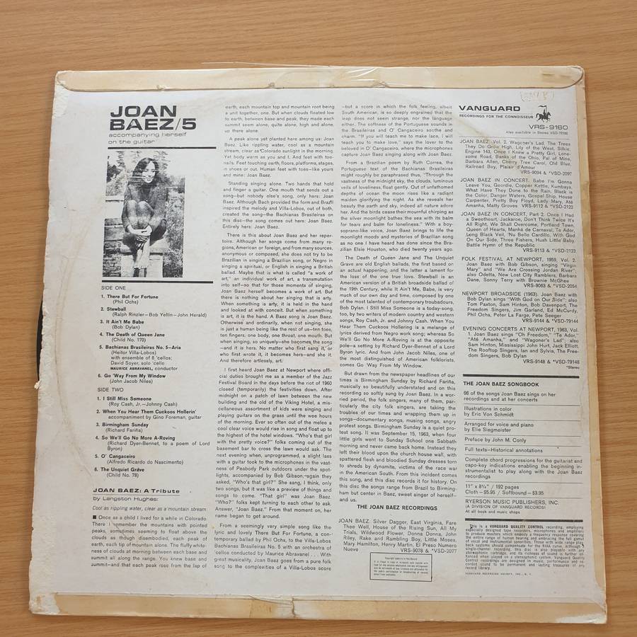 Joan Baez  5 -  Vinyl LP Record (VG)
