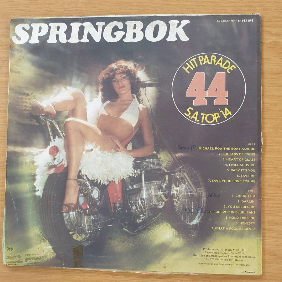 Springbok Hit Parade Vol 44  -  Vinyl LP Record (VG)