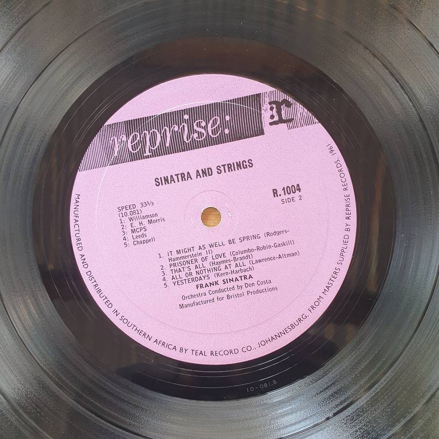 Frank Sinatra  Sinatra & Strings - Vinyl LP Record (VG)