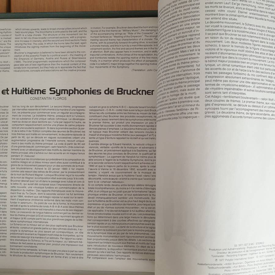 Bruckner - Wiener Philharmoniker - Karl Böhm  Symphonien Nr. 7 & 8 - 3x Vinyl LP Record Box S...