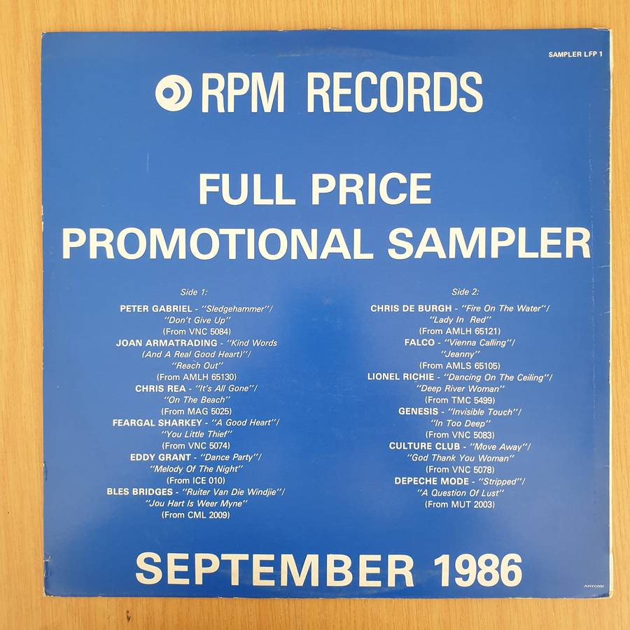 RPM Records - Promotional Sampler - Vinyl LP Record (VG+)