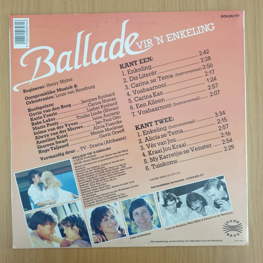 Ballade Vir n Enkeling - Louis van Rensburg   Vinyl LP Record (VG+)
