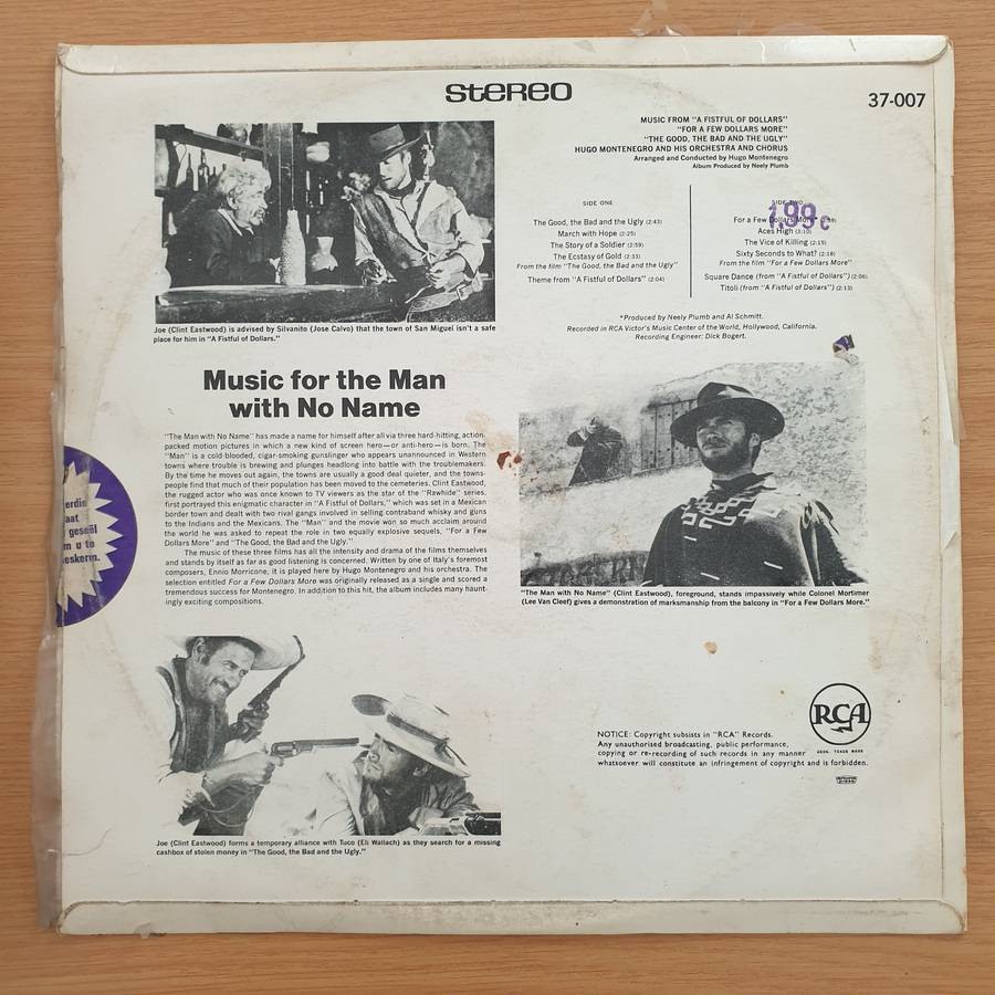 Hugo Montenegro & His Orchestra - Music From a Fistful of Dollars, For a Few Dollars More and The...