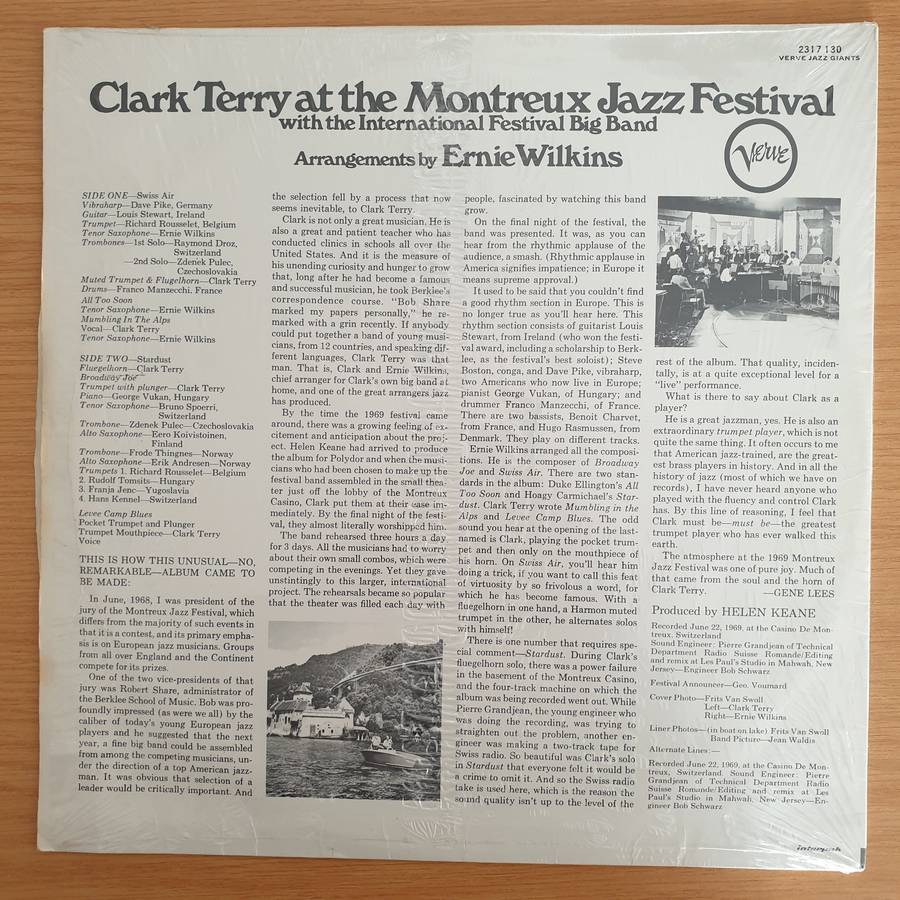 Clark Terry  At The Montreux Jazz Festival   Vinyl LP Record  (VG-)