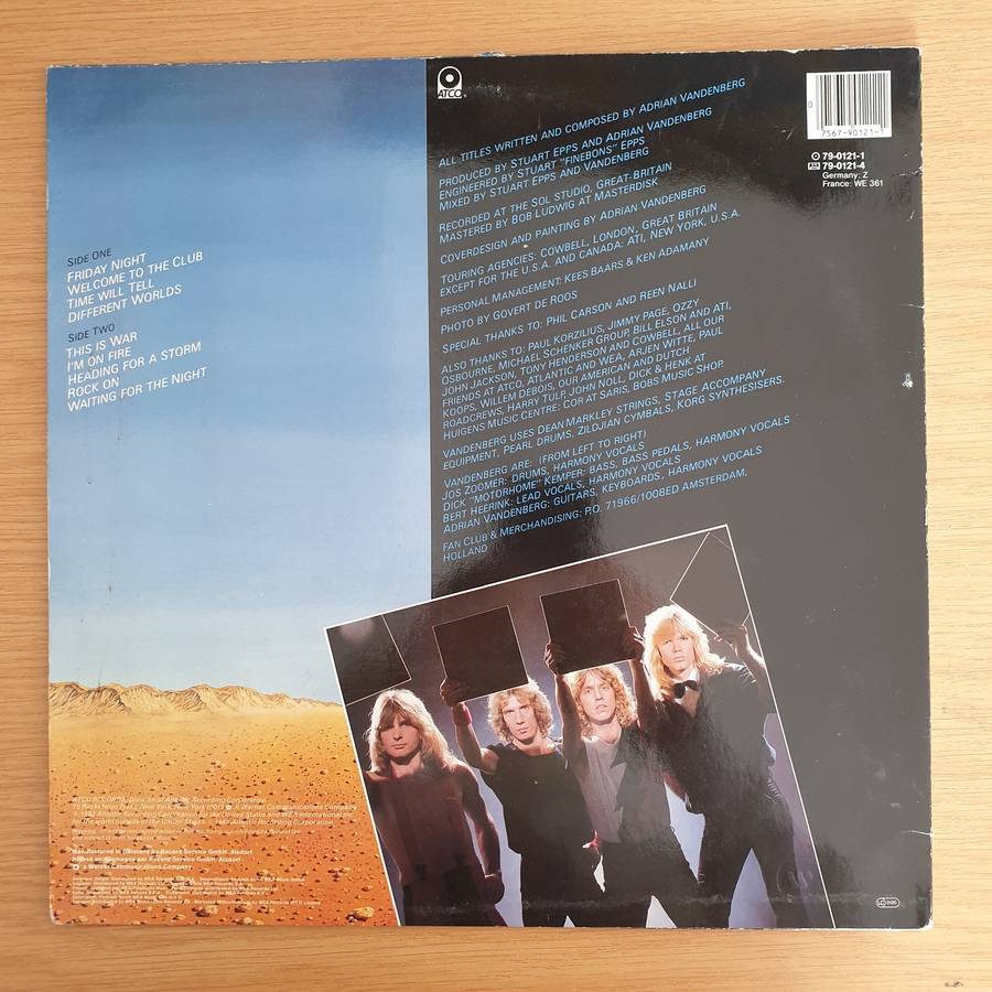Vandenberg  Heading For A Storm - Vinyl LP Record (VG+)