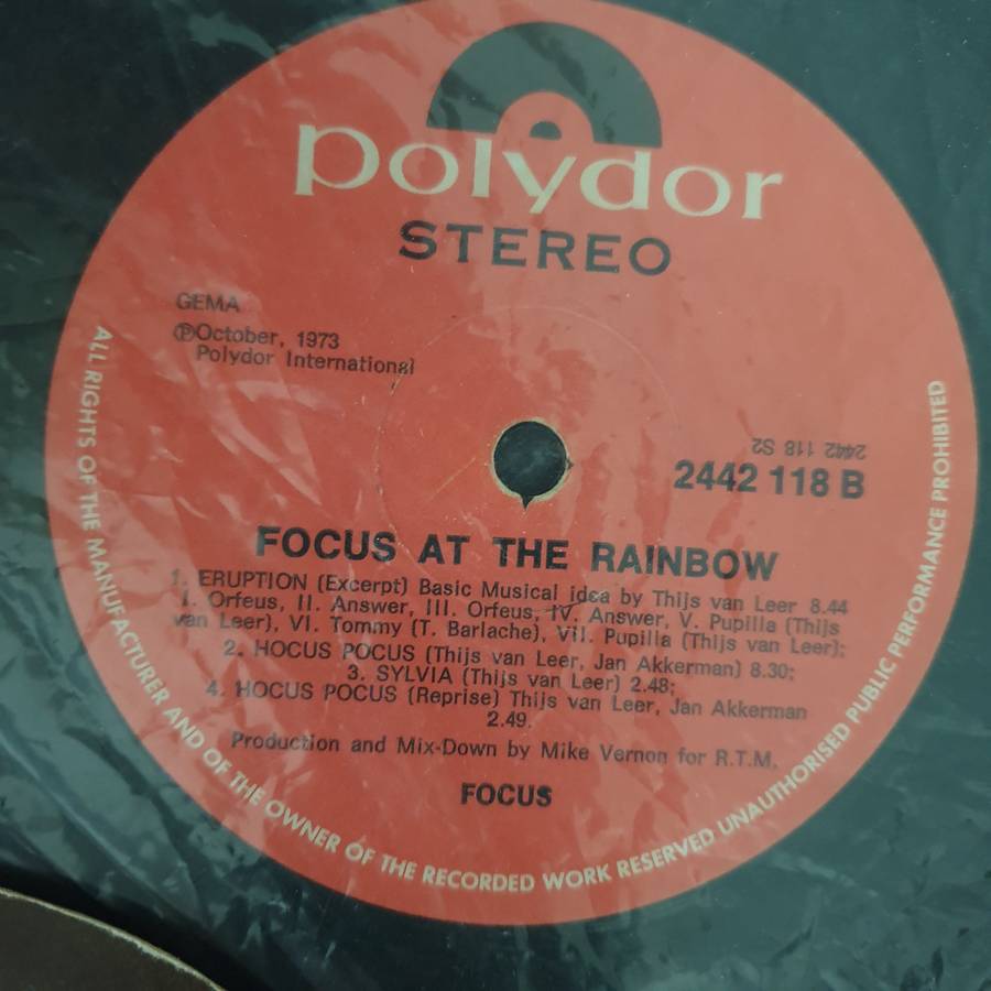 Focus  At The Rainbow - Vinyl LP Record  (VG-)